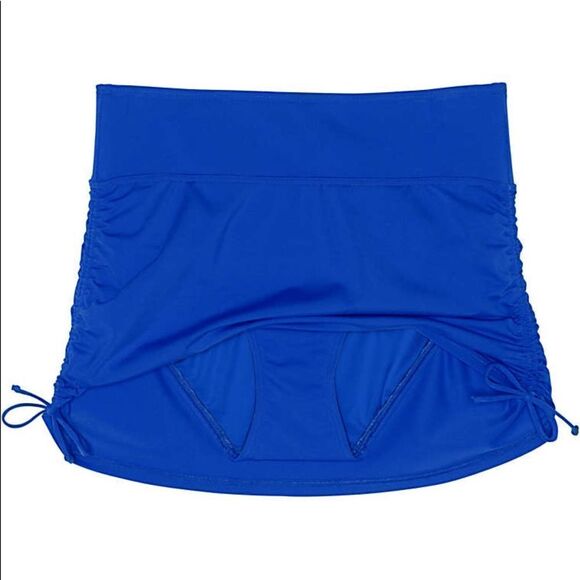 Land’s End Plus size swim skirt adjustable length electric blue Various - Picture 2 of 4